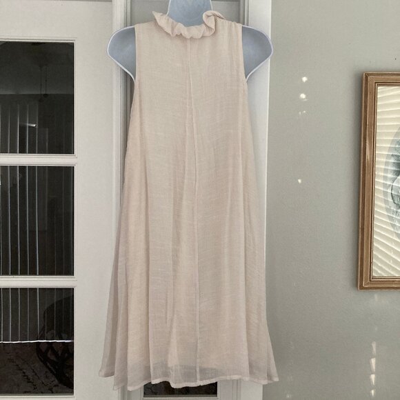 Jella C Cream Sleeveless Dress with Black Sash Medium - Picture 12 of 12